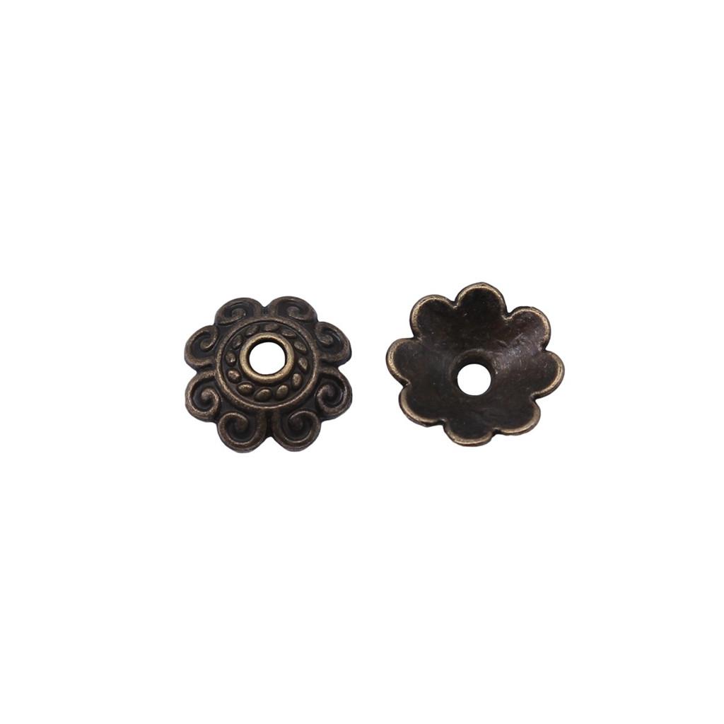 Multi Color Swirl Flower Bead Caps Spacer Beads For Jewelry Making Components