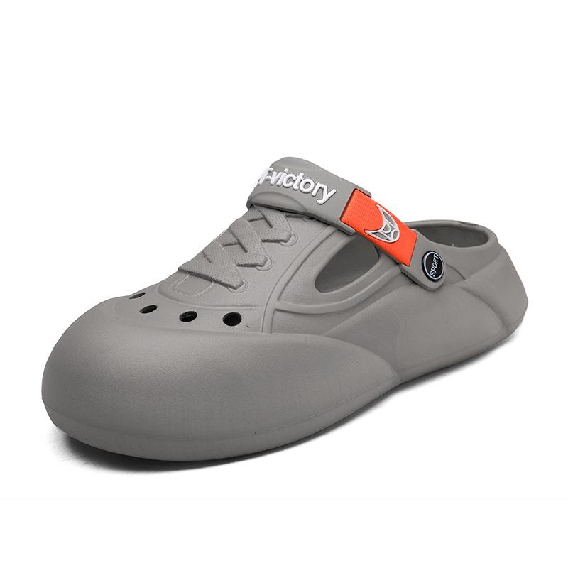 Step On Shit Feeling Large Size Hole Shoes Men'S Outdoor Non-Slip Beach Sandals Casual Sports Bag Head Slippers Trendy