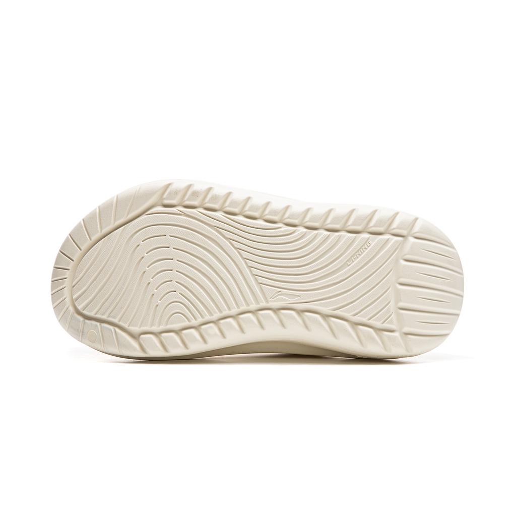 LOL X Li Ning Sports Life Collection Slip Resistant Odor Resistant Abrasion Resistant Slide Slippers Unisex Ecru AGAU027-1