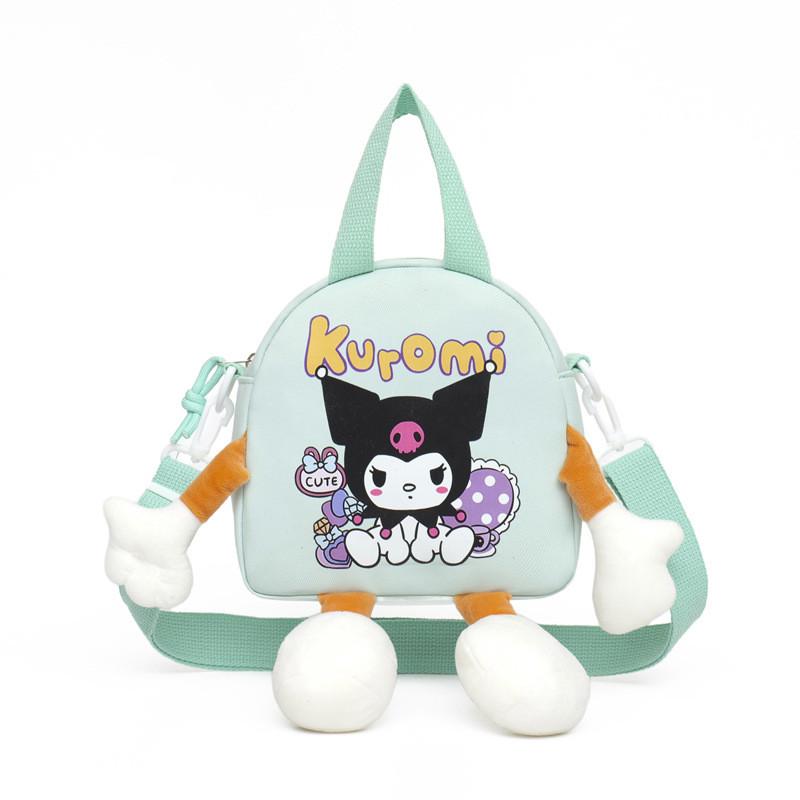 School Kid Kuromi Bag Cartoon Design Lightweight Nylon Material Outings Daily