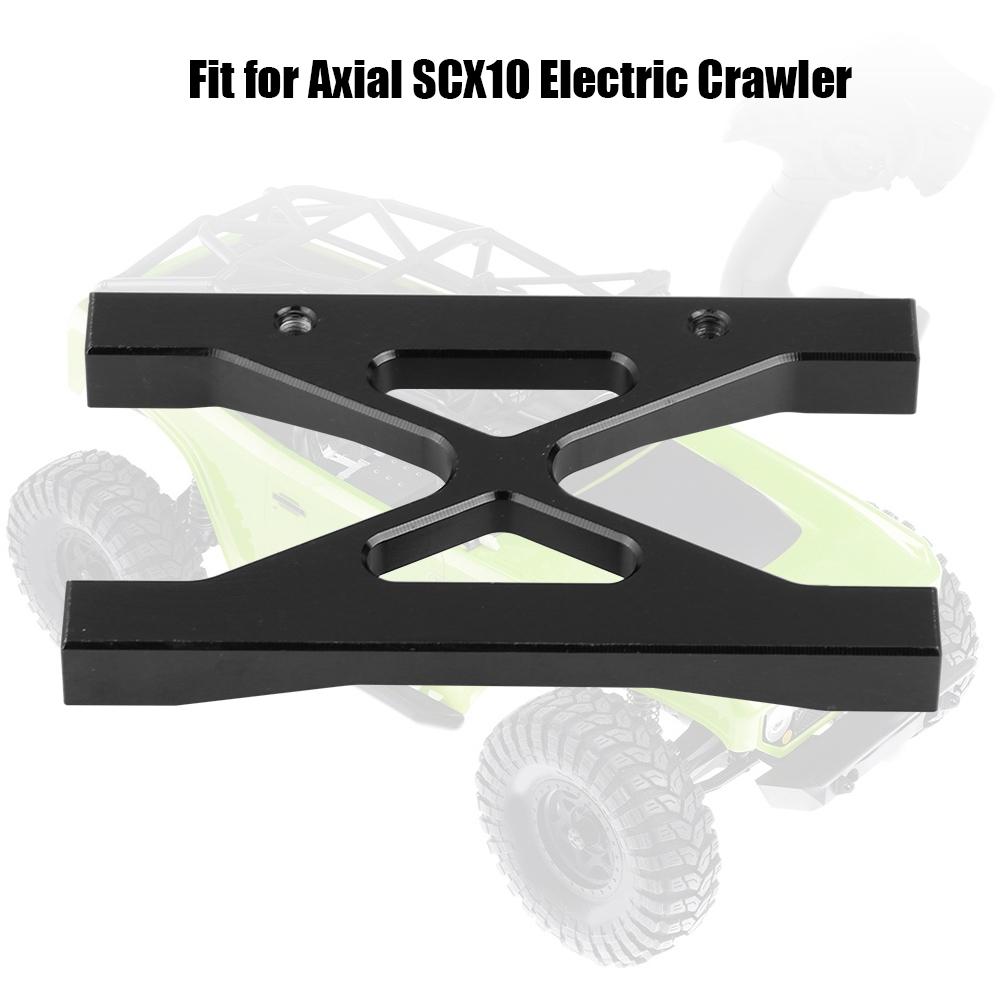 RC Car Aluminum Bumper Frame Brace for Axial SCX10 Electric Remote Control Crawler (Black)