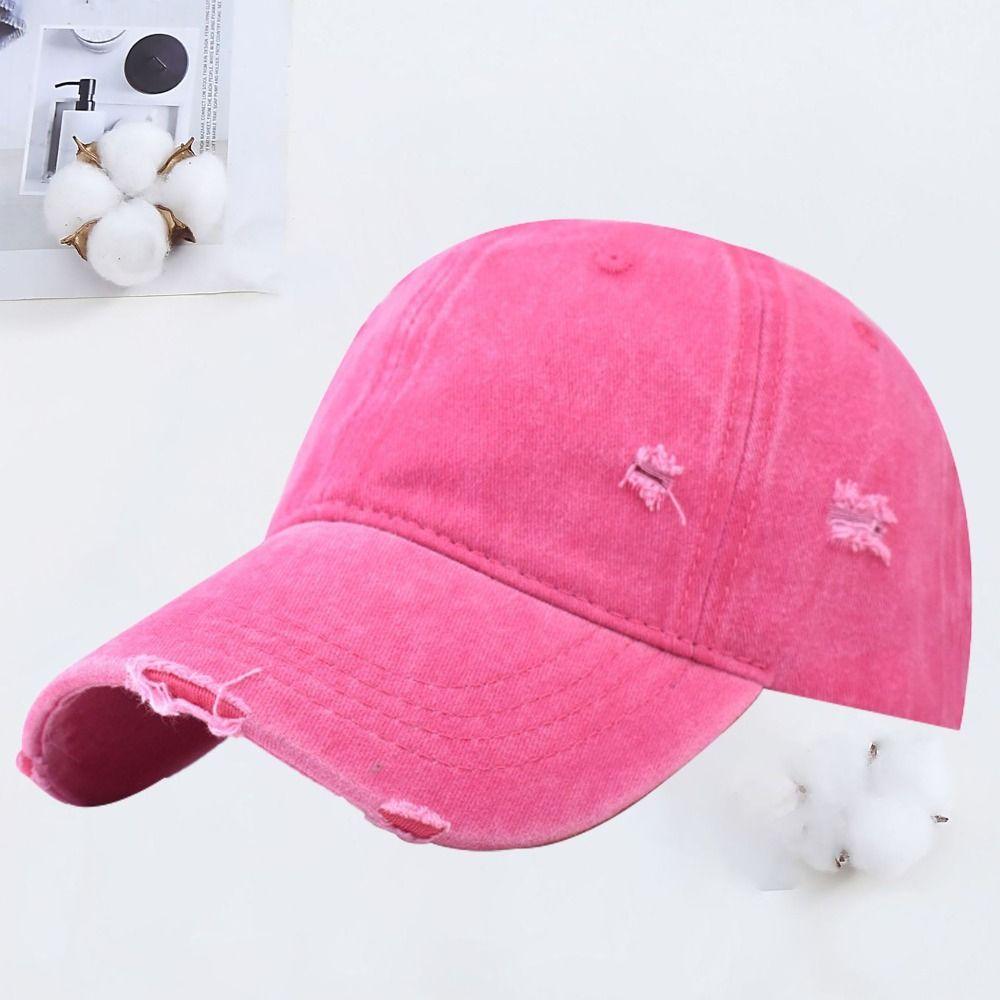 Broken Hole Peaked Cap Adjustable Sunscreen Hats Fashion Baseball Hats  Man Women Outdoor Sports