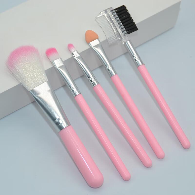 Gemon Pink 5-Piece Makeup Brush Set