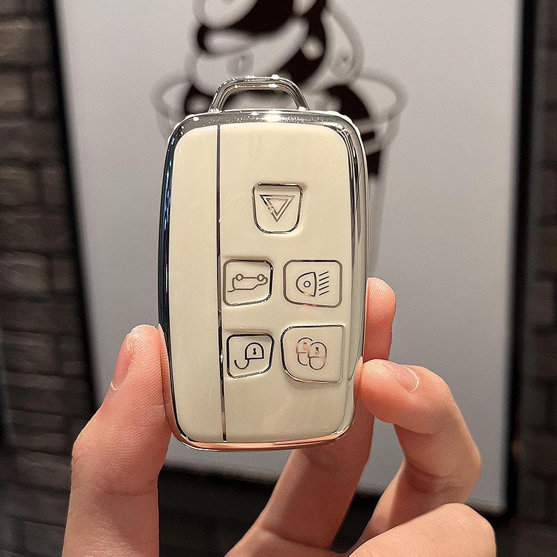 

Compatible Key Case for Land Rover Range Rover, Discovery Sport, Jaguar Velar, Defender, Discovery 5/4, Aurora белый