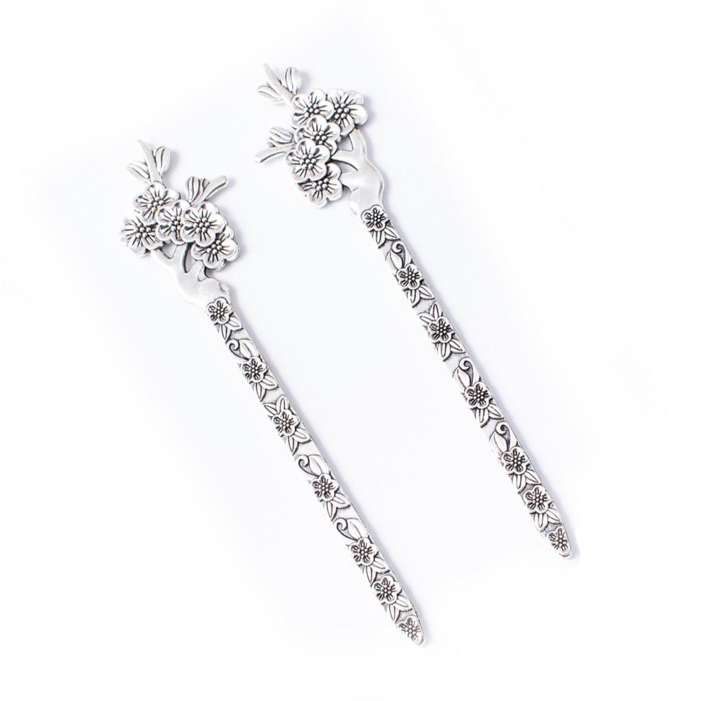 Alloy Hairpin Tools Book Crafts Art Styling Retro Lines Decorative DIY Antique Clip for Travel Readers Literature Fans