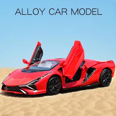 5 Inch Metal Car Simulation Diecast & Toy Vehicle Lamborghini Sian Supercar RMZ City 1:36 Alloy Model Gifts For Children