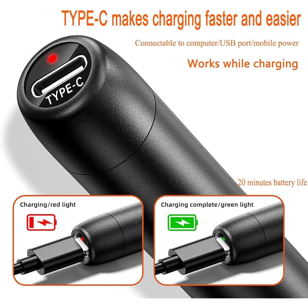 USB Rechargeable Portable Soldering Iron, 3 Speed Adjustable Temperature USB Electric Iron Mini Soldering Iron Kit Grey