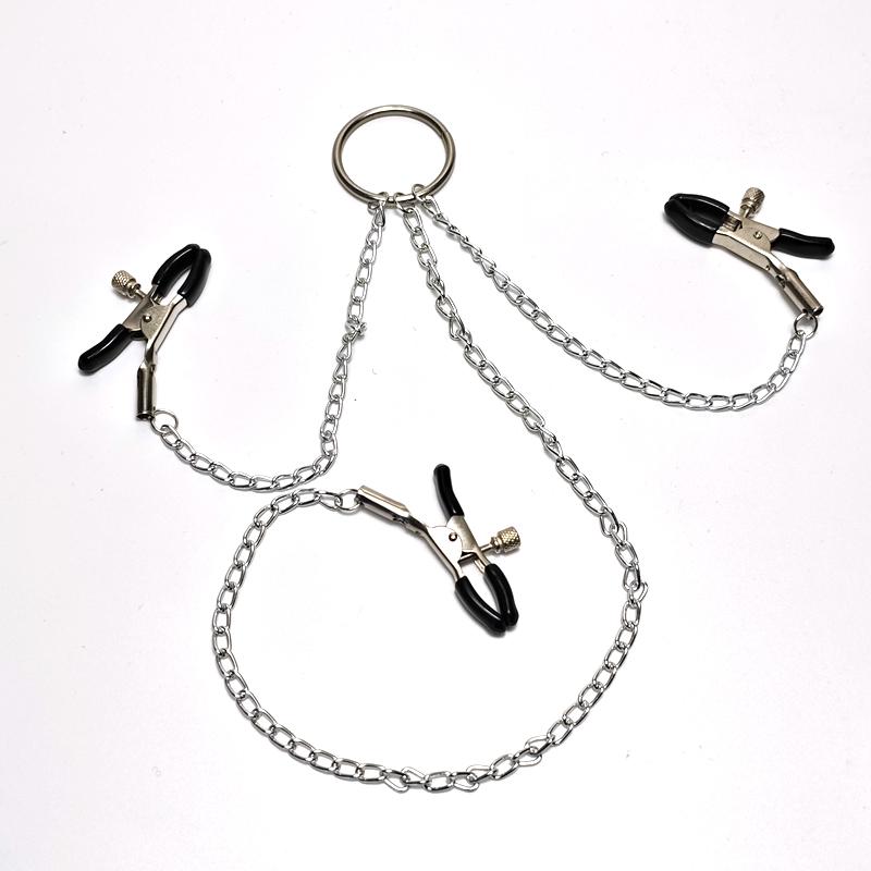4 Style Steel Nipple Clamps With Chain Bdsm Bondage Slave Fetish Nipple Labia Clitoris Stimulator Sex Toys For Women Sexy Toys