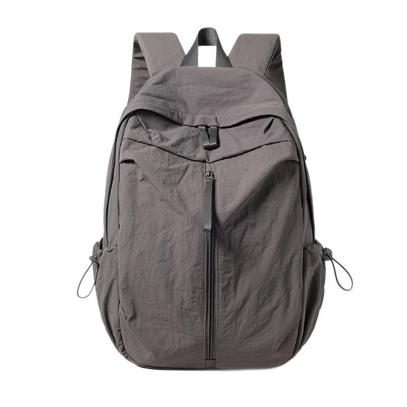 Schoolbag Fashion Trend Simple Solid Color Backpack Daily Commuter Large Capacity Backpack Couple Short Trip Storage Bag