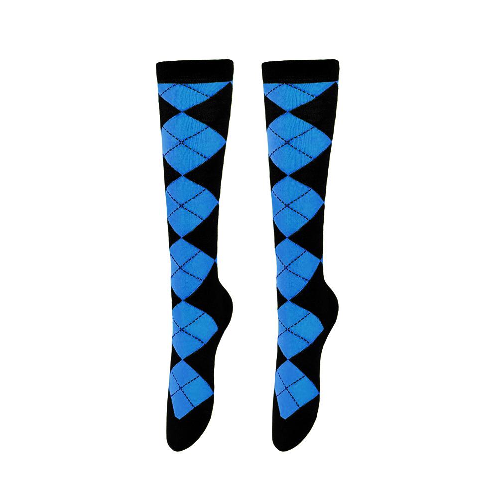 European & American Diamond Lattice Compression Leggings: High Elastic, Non-Snag, Slim Fit Cycling & Sports Socks