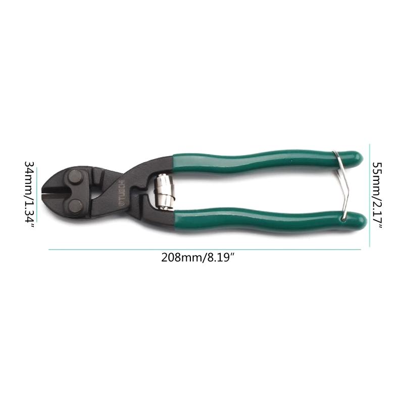 8" Mini Bolt Cutter with Comfortbale Handle Heavy Duty Compact Bolt Cutter Steel Cutter for Household Industrial Durable
