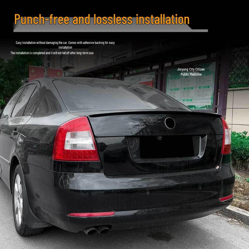 Skoda Octavia MK2 (2004-2012) Rear Spoiler Wind Deflector Car Sticker Kit