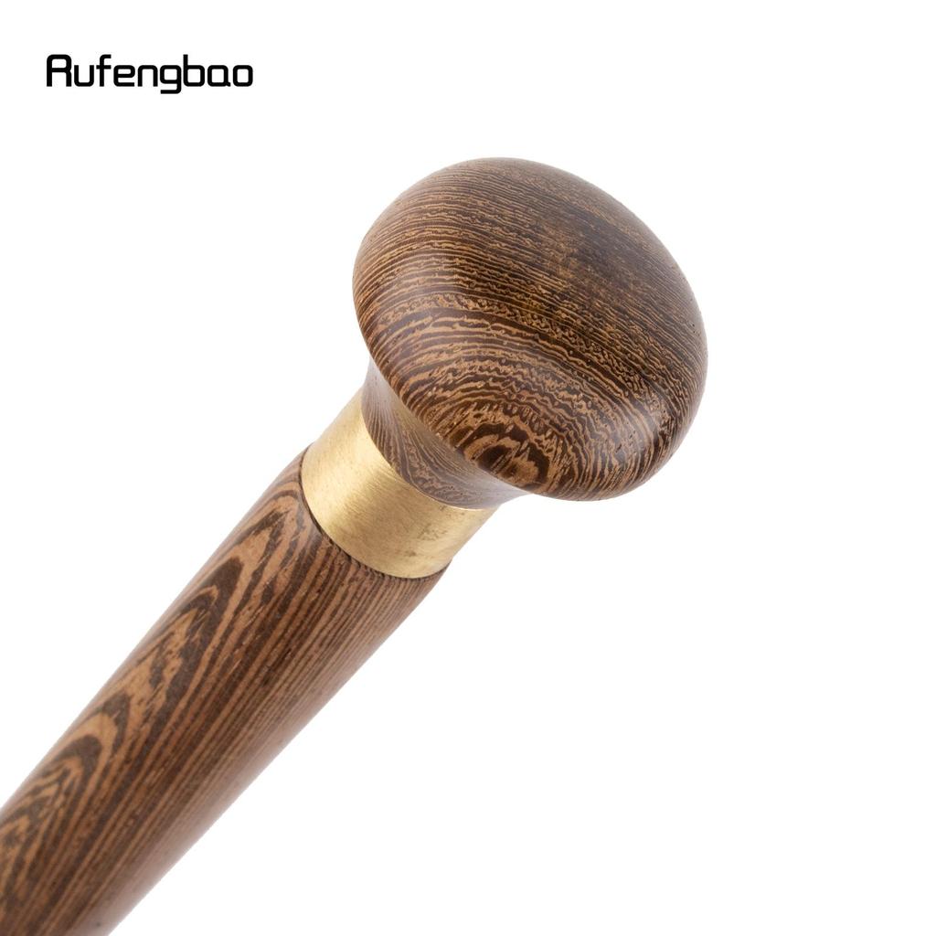 Yellow Wooden Traditional Single Joint Walking Stick Decorative Cospaly Party Wood Walking Cane Halloween Mace Wand Crosier 87cm