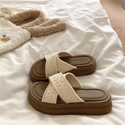 Women Wedge Slippers Platform Flip Flops Soft Comfortable Casual Thick Soled Shoes Outdoor Beach Sandals Ladies Slides