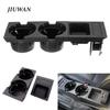 Car Vehicle Front Center Console Storage Box Coin Portable Rack Cup Drink Holder Black Double Hole For BMW E46 3SERIES 1999-2006