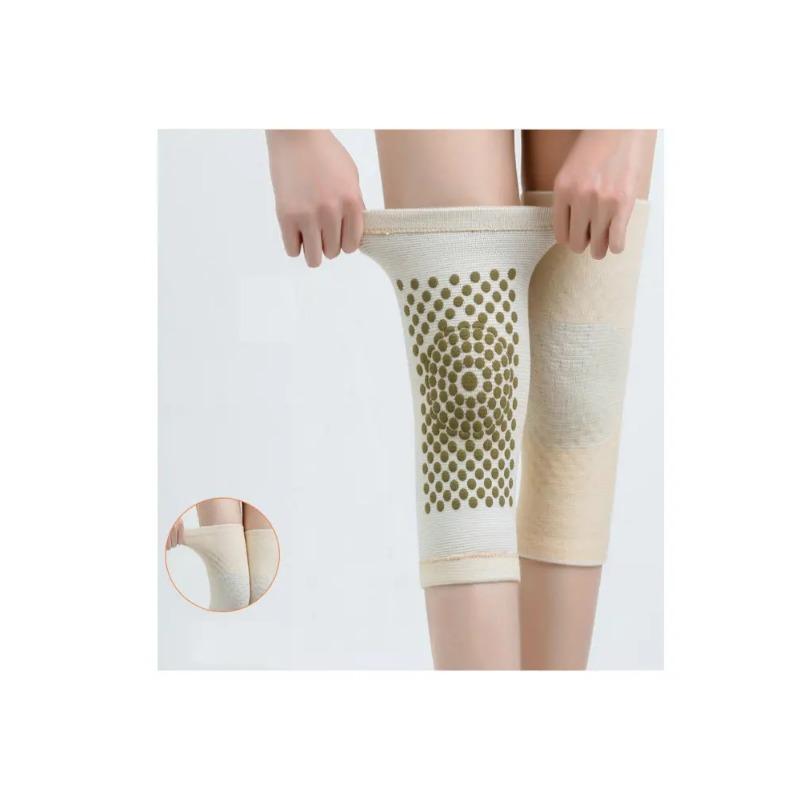 2 Pack Self Heating Support Knee Pads Knee Warmer Massager Longer Natural