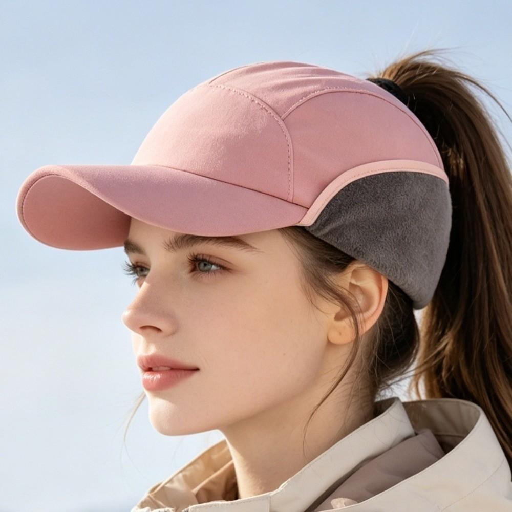 Adjustable Snapback Windproof Running Hat Warm Winter Sports Hat Fashion Visor Peaked Cap