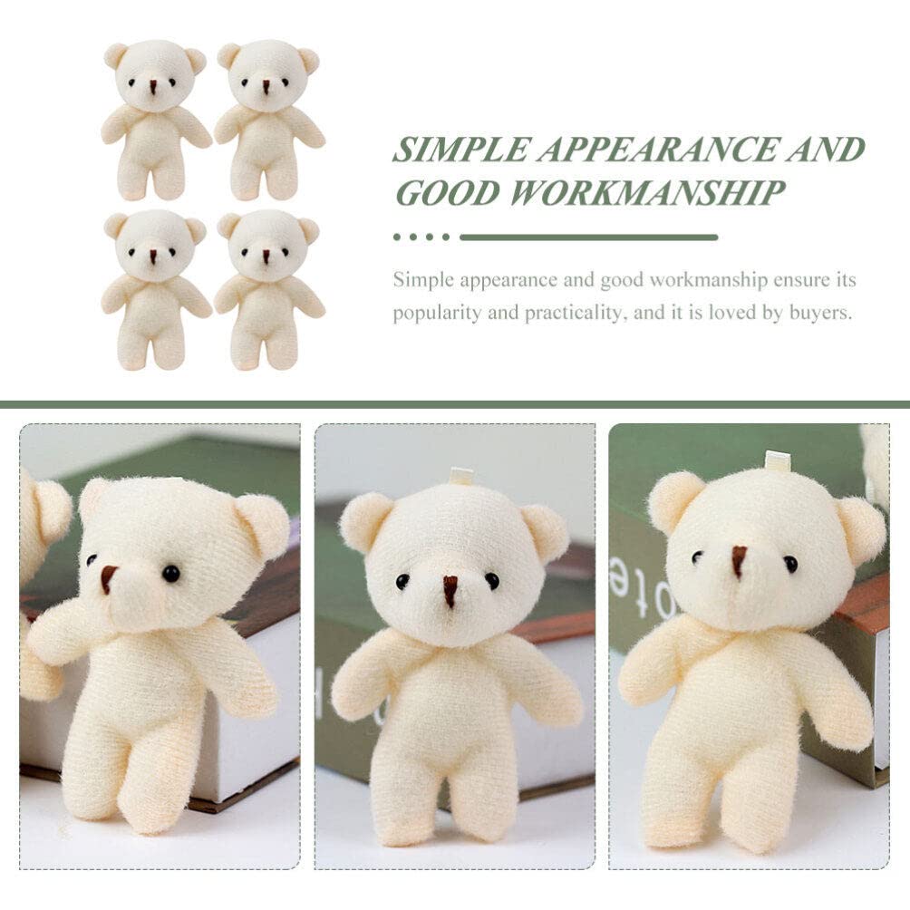 CALLARON Cute Small Stuffed Bears, 12-Piece Fluffy Teddy Bear Kit with Keychains, Perfect for DIY Christmas Decorations, Graduations, Halloween,