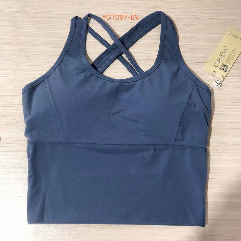 

Sports Intimates Running Women s Beauty Preparation Sexy Yoga Clothes Professional Cross Tank Top Black(YGT097-BL) S