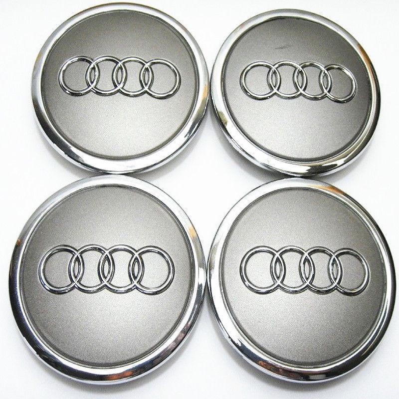 Center For Wheel Cap Car Emblem Badge Logo Cover Hub Grey 4pcsset 69mm