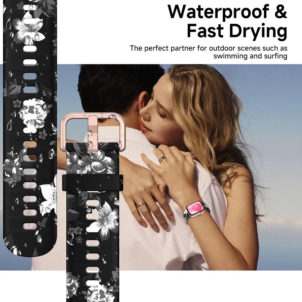 Pasek z nadrukiem do For Huawei Watch Fit 3 Zamienny Silikonowy Pasek na Nadgarstek SmartWatch Bracele correa Akcesoria do Huawei Watch Fit3