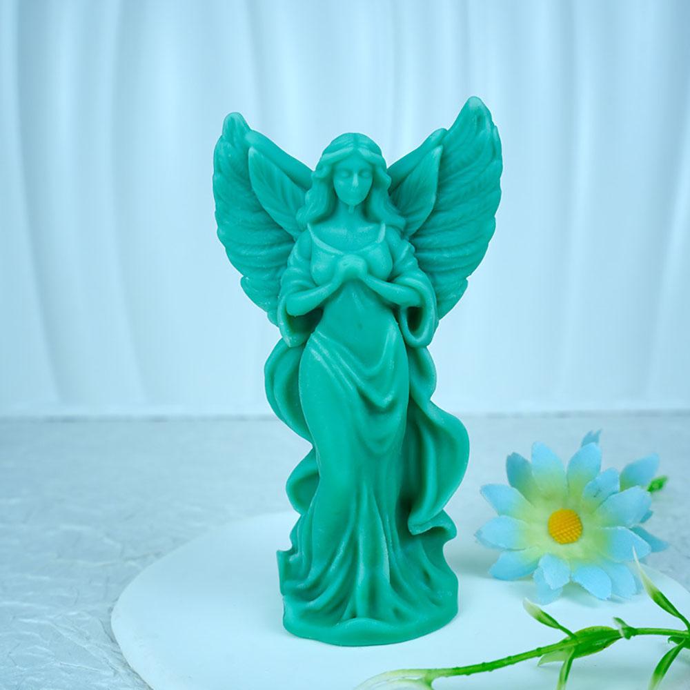 Flügel Göttin Duftende Silikon Kerzenform DIY Gebetsengel Skulptur Gips Harz Form Frauen Kerzenherstellung Zubehör Heimdeko