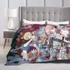 Funny Anime Puella Magi Madoka Magica Blanket Wool Vintage Breathable Throw Blankets for Bedspread Autumn/Winter
