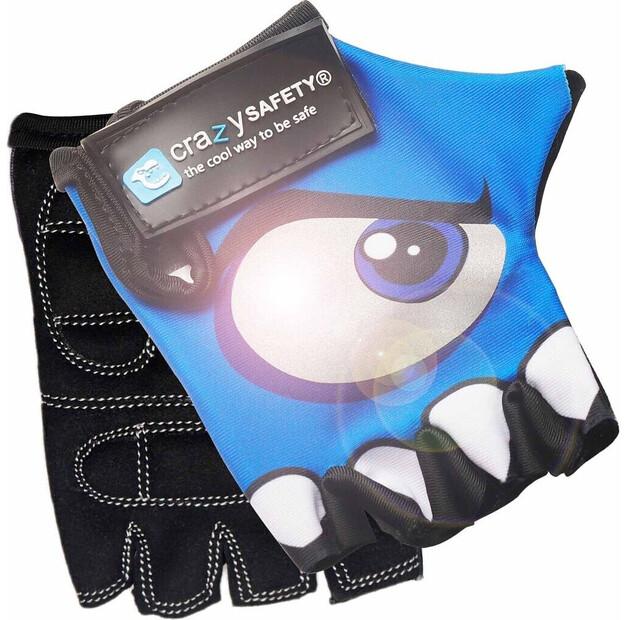 Велоперчатки Crazy Safety рефлектирующие (синий) S