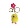 Chick Plush Soft Key Holder With Real Mink Fur Perfect For Car Accessories