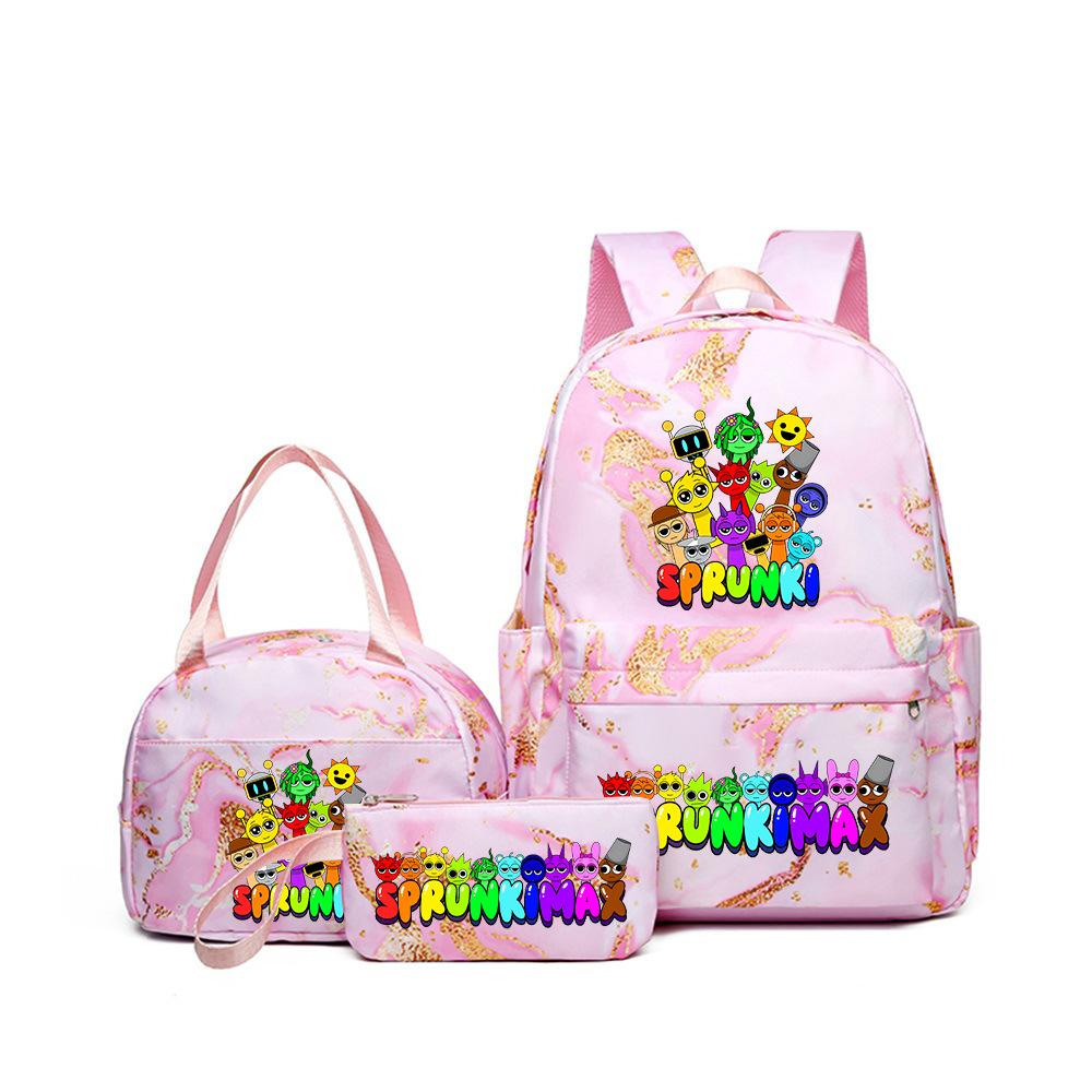 Rhythm Box Student School Bag Children's Backpack Backpack Three-piece Set