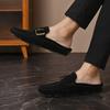 Men’s Moccasins Driving Shoes Summer Slippers Backless Clogs Wide Flats Casual Shoes Plus Size Sandals Over Sized