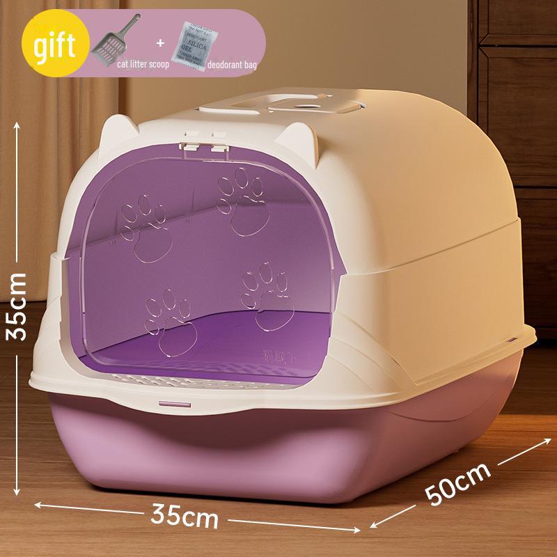 Fully Enclosed XL Odor-Proof Easy-Clean Cat Litter Box