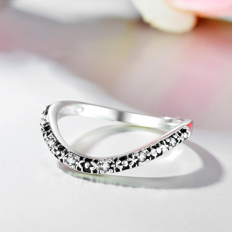 Кольцо Fengxin Женское Замкнутое Модное Персональное Ретро Украшение Серебряное Кольцо no. 6