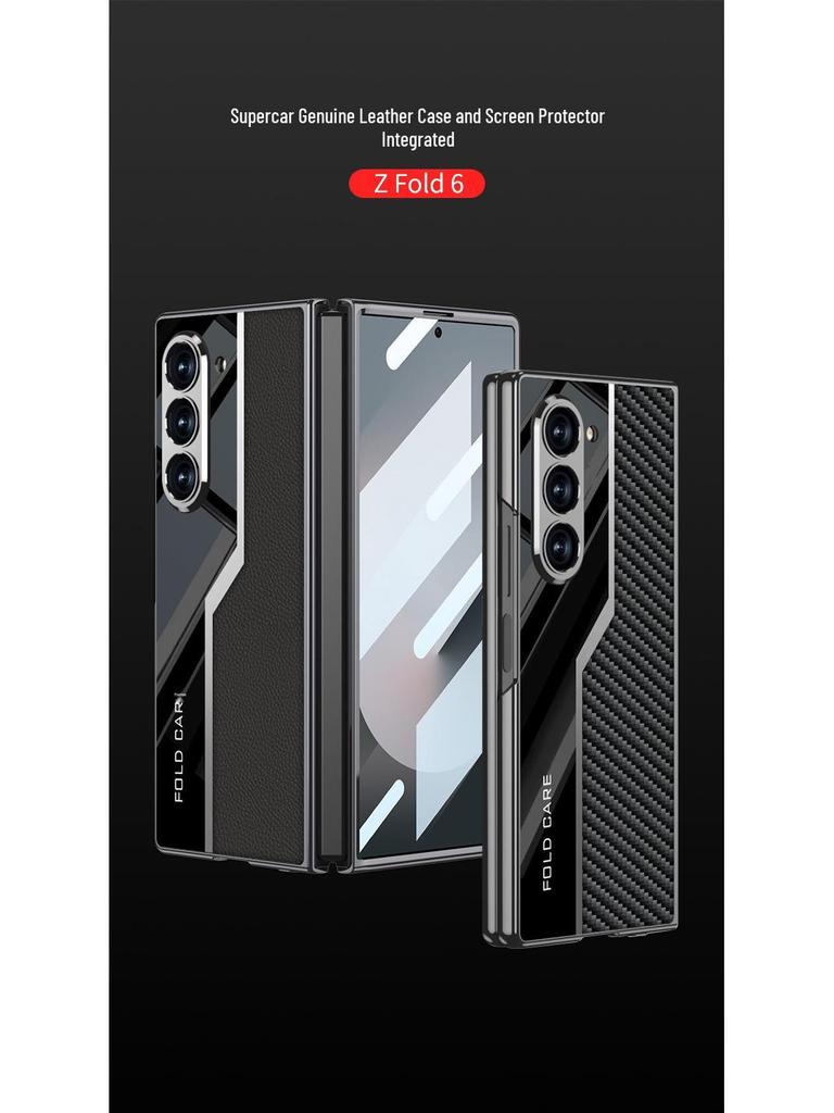 Samsung Galaxy Z Fold6 Electroplated Leather Protective Case