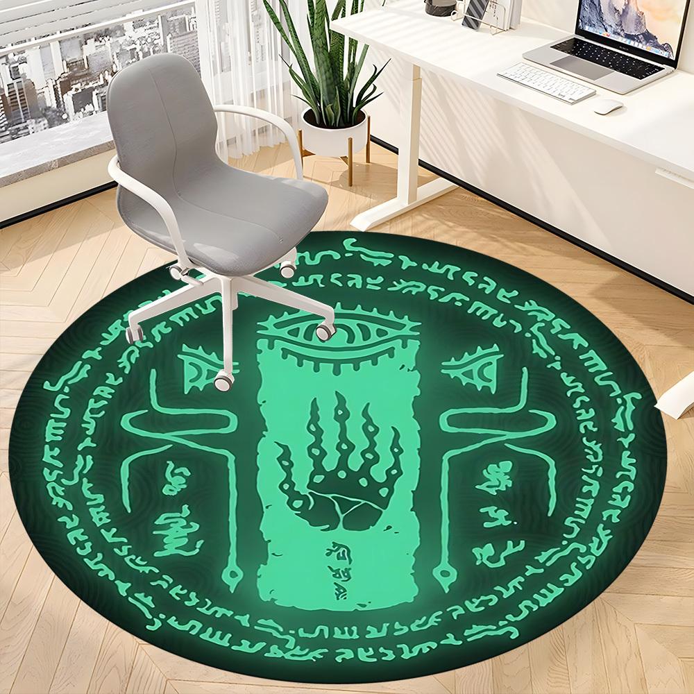 Legend of Zelda Office Round Area Rug, Indoor Mat Suitable For Office,Bedroom Living Room Home Decor, Room Deco A0908126