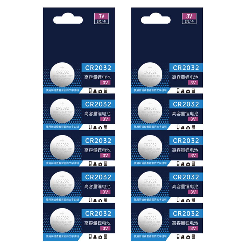 Multipurpose CR2032 3V Coin Batteries Reliability Power Sources for Small Devices Child Safe Packaging (5/10Pieces)