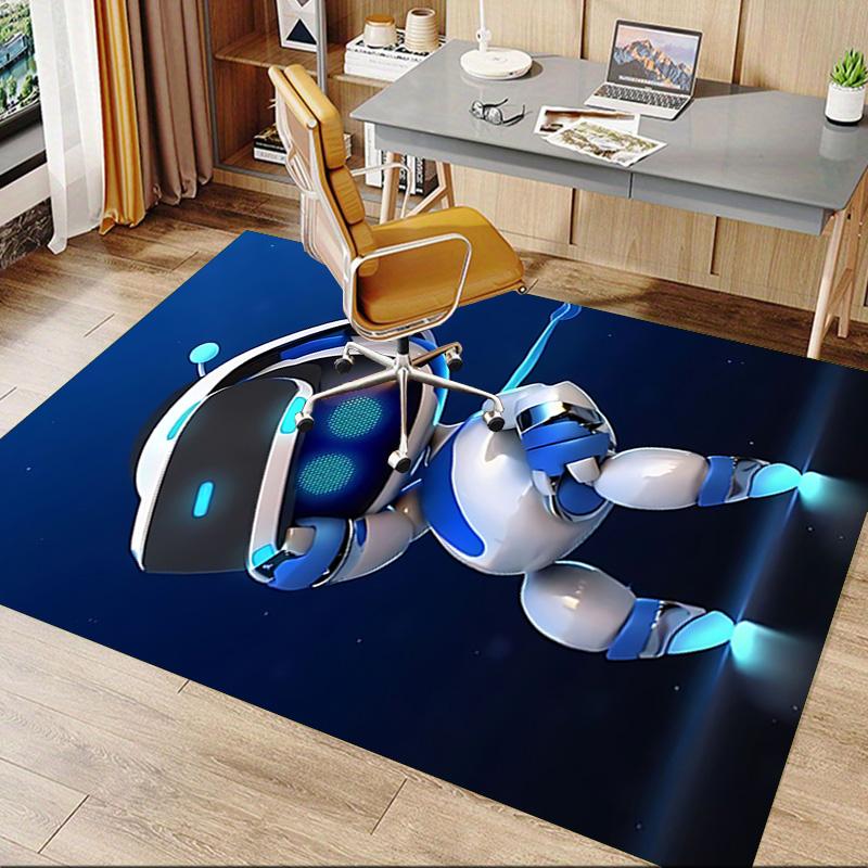 1 Stück Astro Bot Abenteuer Teppich für Spielzimmer Schlafzimmer Wohnzimmer Sofa Heimdekoration, Kinder Spielbereich Teppich Rutschfeste Fußmatte Y72311