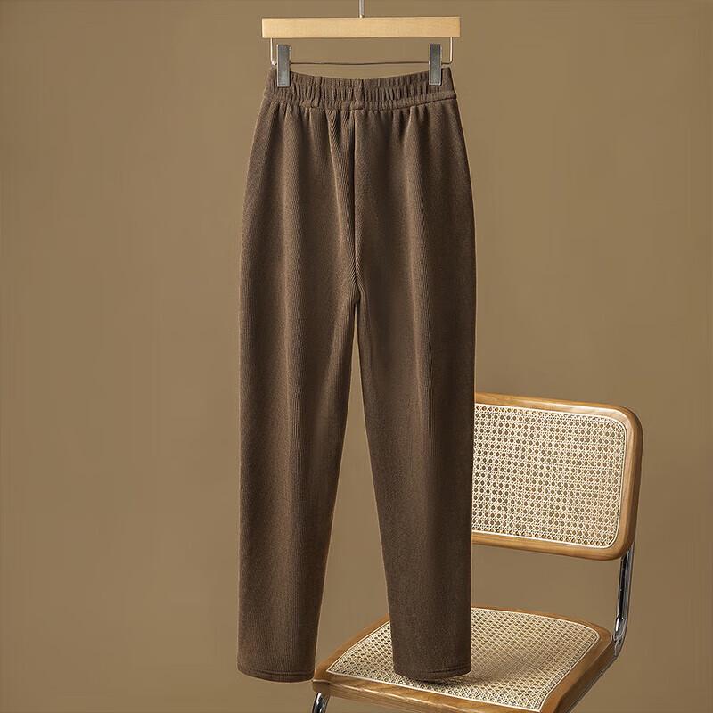 Women's Fleece-Lined High-Waisted Harem Casual Pants