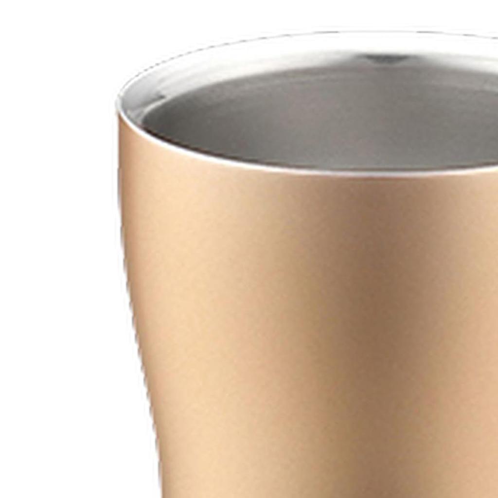 Stainless Champagne Made in Japan Made in J-kitchens Tumbler, 18/8 Steel, Double-Walled, Elegant, Gold, 230ml, (Includes SimpleBag, Vietnam)
