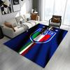 Italy Football Crest with Flag Colors Patterned Carpet a Non Slip Rug Suitable for All Seasons and Any Setting, Gift