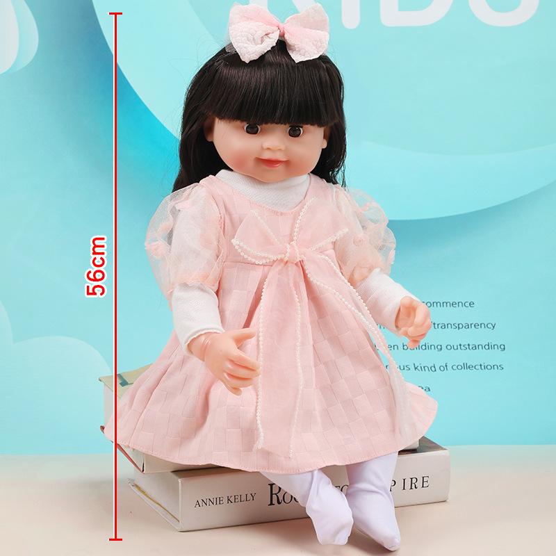 56Cm Reborn Simulation Barbie Gift Doll Baby Soft Gel Girl Toy Set Children's Doll
