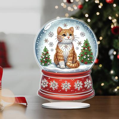 2D Flat Print DIY Diamond Painting Desktop Ornaments Kit Diamond Painting Desktop Decorations for Home Office Desktop Decor