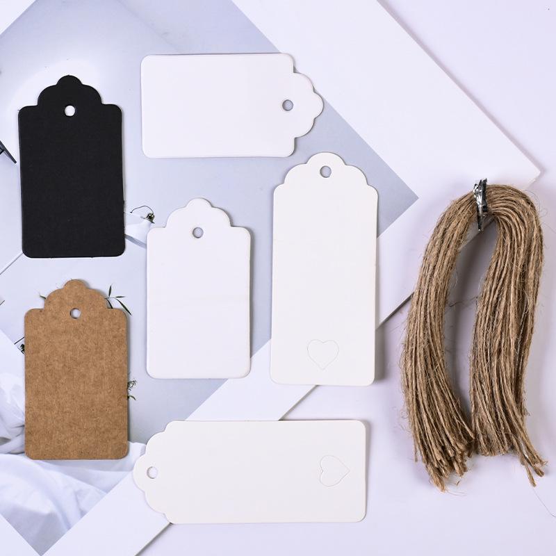 Heart-Shaped Kraft Paper Gift Tag with String