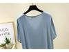 Women's Solid Color V-Neck Cotton Modal Short Sleeve Loose Top