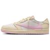 Travis Scott X Air 1 Retro Low OG Shy Pink Men Sneakers Cream Muslin Shy-Pink-Sail-University-Red IQ7604-100