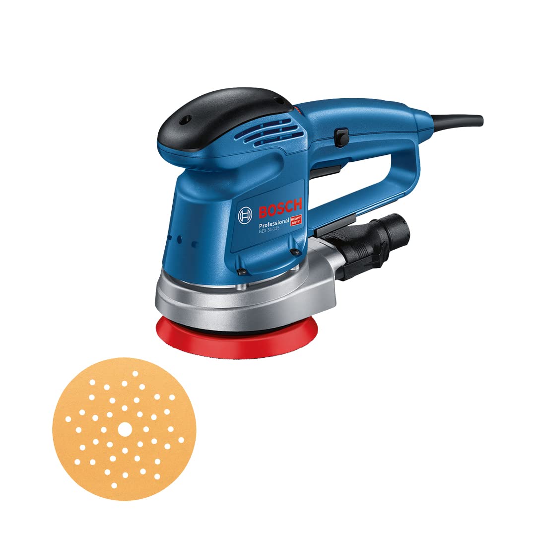

Bosch Professional 100V dust suction random action sander auxiliary micro filter hex sanding (with handle, unit, 125mm multi-hole pad, wrench, 125mm