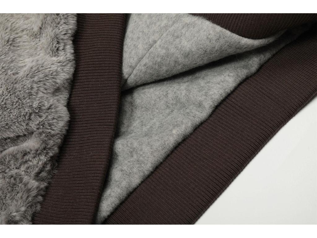 American Retro Women's Reversible Hooded Wool-Cotton Coat - Winter Warm Plush Jacket