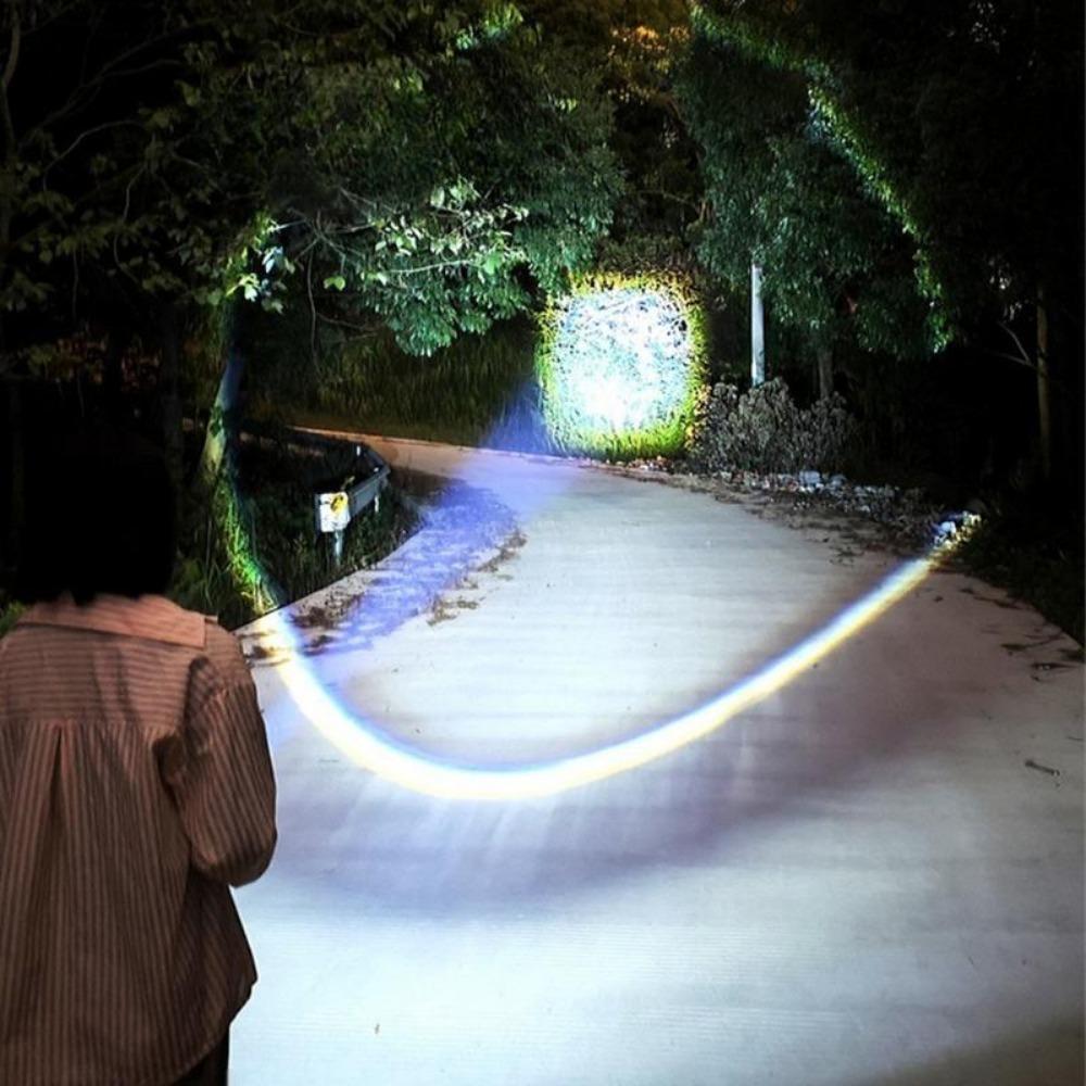High Power 10000LM LED Flashlight Built-in Battery USB Rechargeable Strong Light Torch Outdoor Camping Hiking Lantern