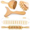 Wooden Massage Roller Therapy Body Massager Foot Face Shoulder Neck Hand Push Roller Massager Body Shaping Massage Tool