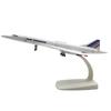 Modellini di aerei Concorde AIR FRANCE Airlines 20cm Modellino di aereo in lega metallica Air W Supporto per aereo Puleggia Carrello di atterraggio Artigianato Regalo